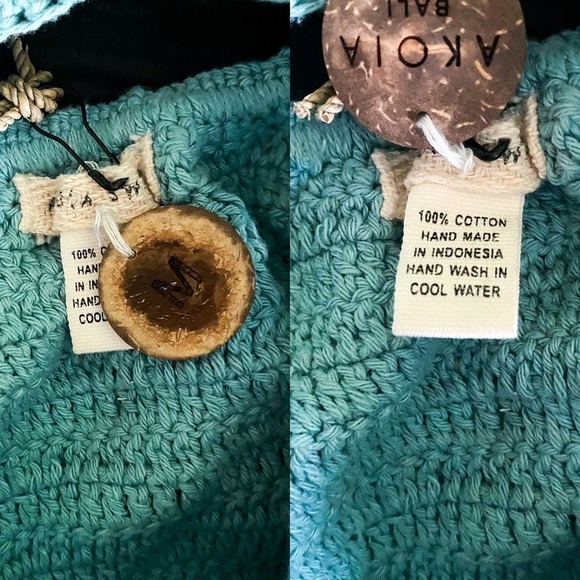 AKOIA SWIM Swimsuit Riu Twist Crochet One-Piece Backless Blue M NWT - Picture 4 of 8